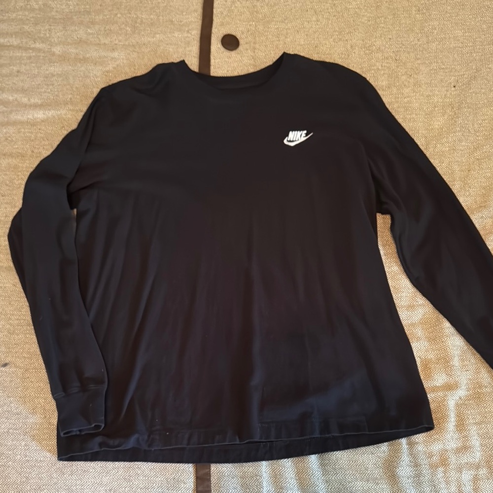 Nike Black Crew Neck Long Sleeve Top